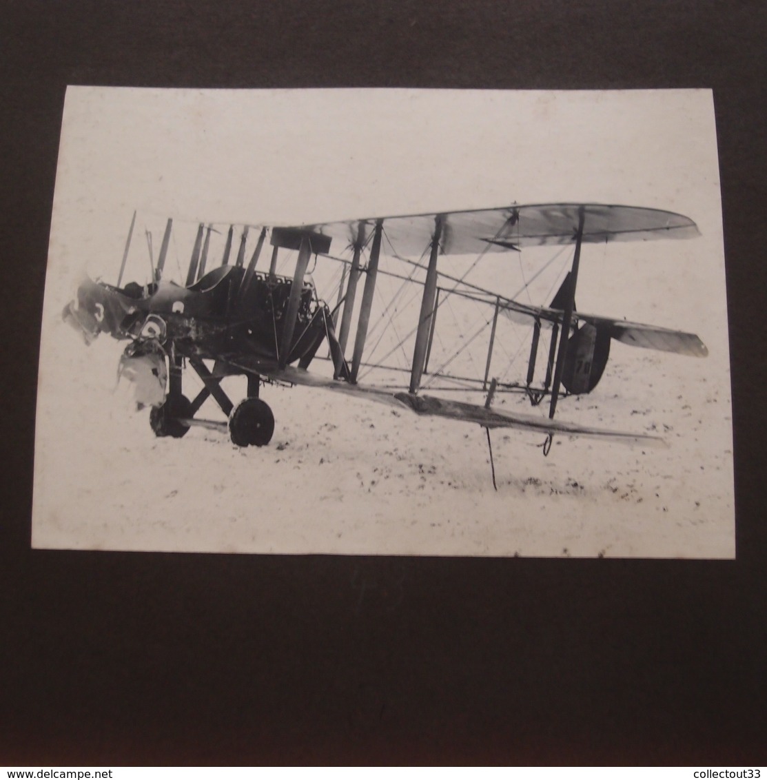 2 Photos Authentiques Guerre 14-18 Aviation Avion Allemand Et Français à Identifier - War, Military