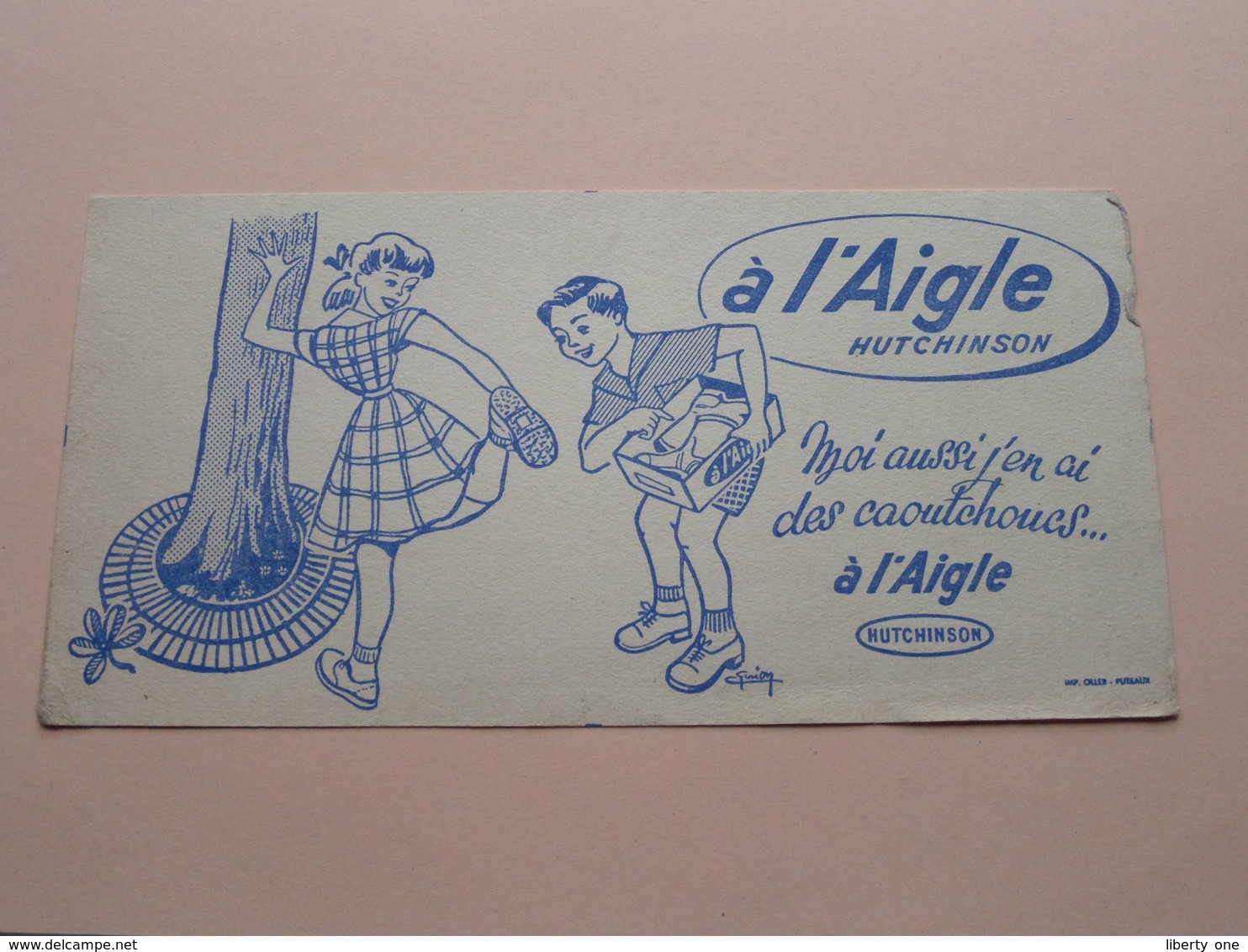 à L'Aigle Hutchinson ( +/- 10,5 X 21 Cm. ) Buvard Oller Puteaux ( Voir Photo ) ! - Chaussures