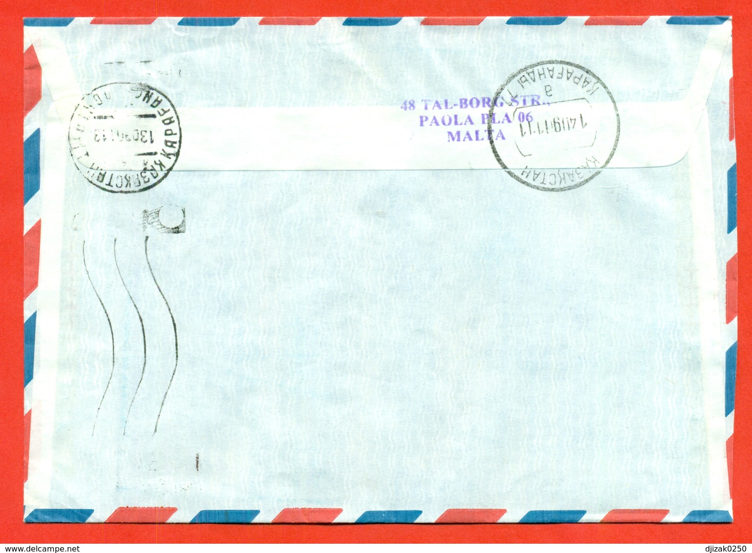 Malta 2001. The Envelopes Passed Mail. Airmail. - Roses