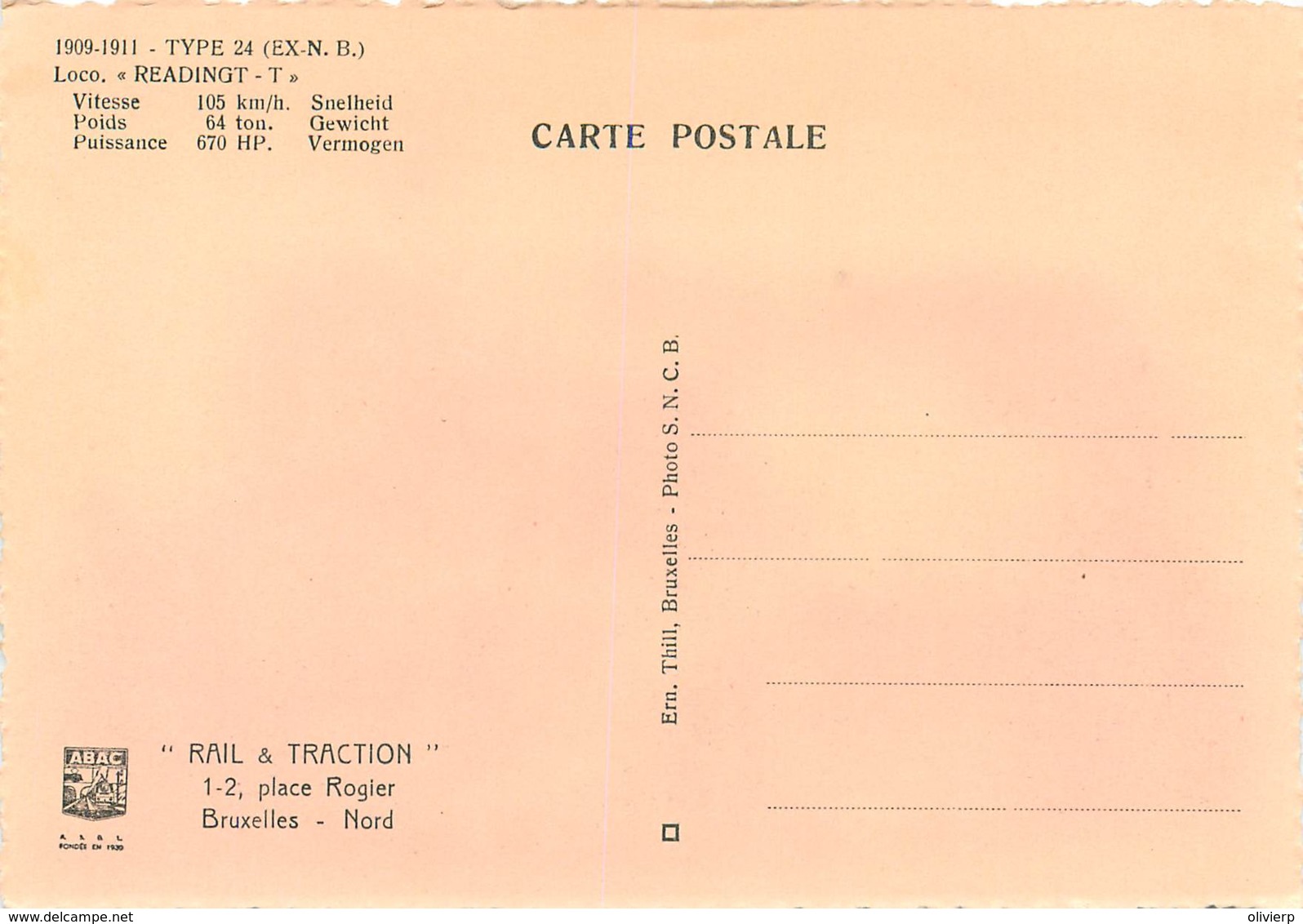 Lacomotive - Rail & Traction - Bruxelles Nord - 1909-1911 Type 24 - Trains