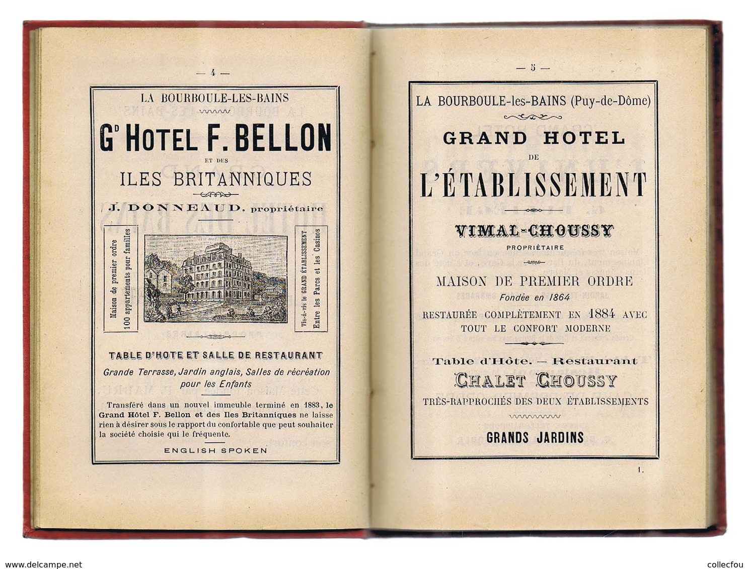 LA BOURBOULE : Guide Touristique édité En 1889. Reliure D'époque. Carte. Nombreuses Réclames Locales. Voir 8 Photos. - Auvergne