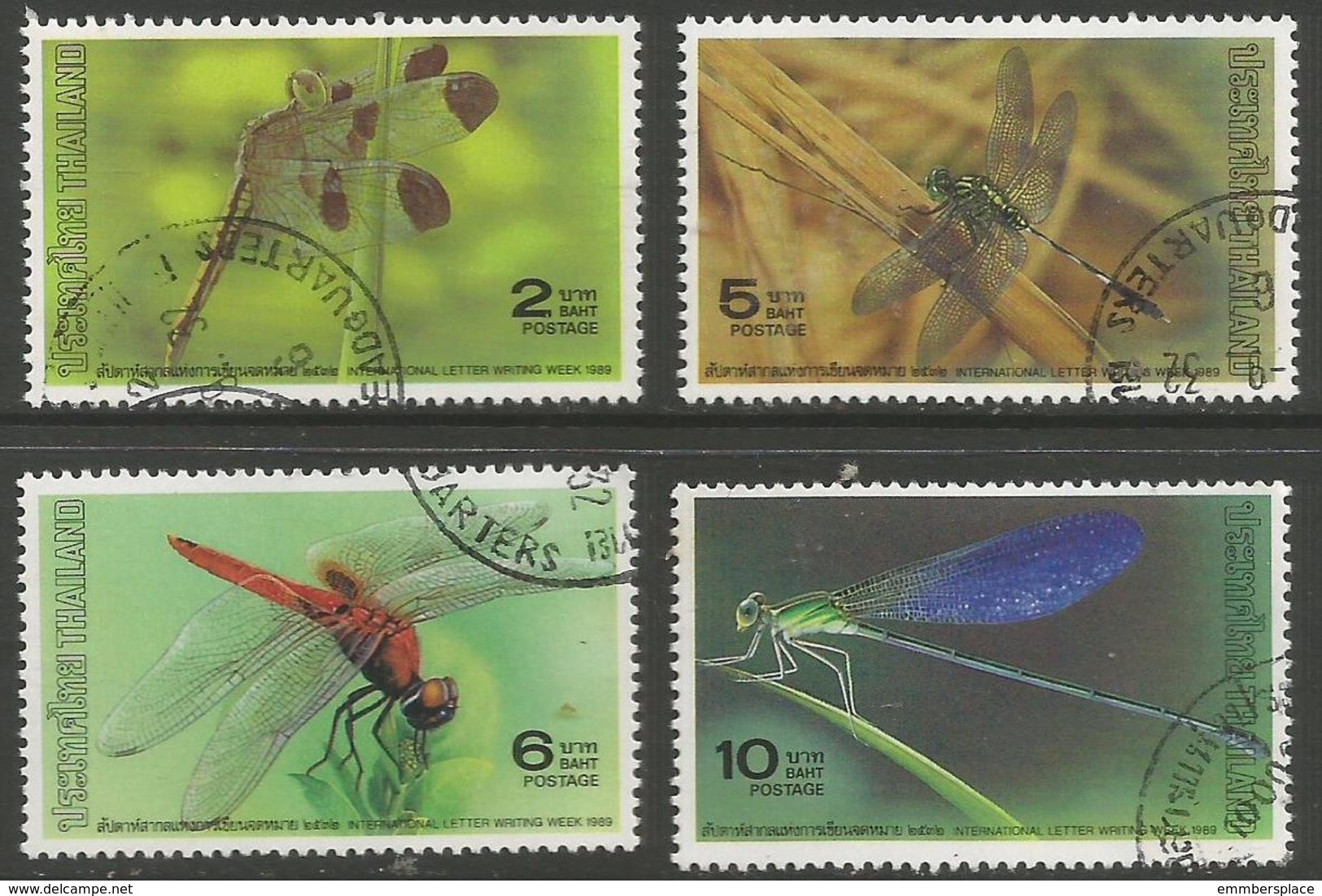 Thailand - 1989 Dragonflies Used   Sc 1323-6 - Thaïlande