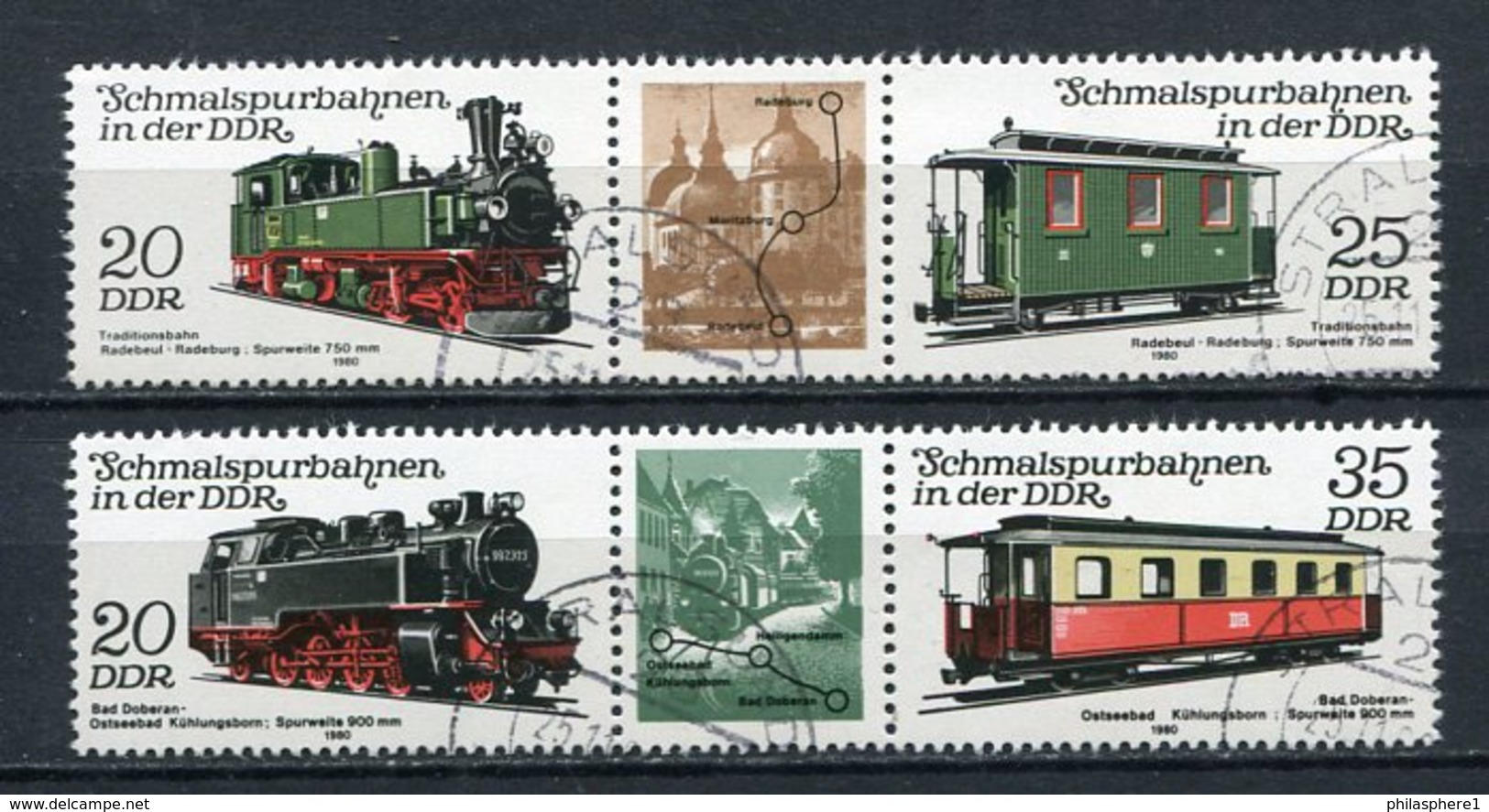 DDR Nr.2562/5 Streifen          O  Used       (21820) ( Jahr: 1980 ) - Gebraucht