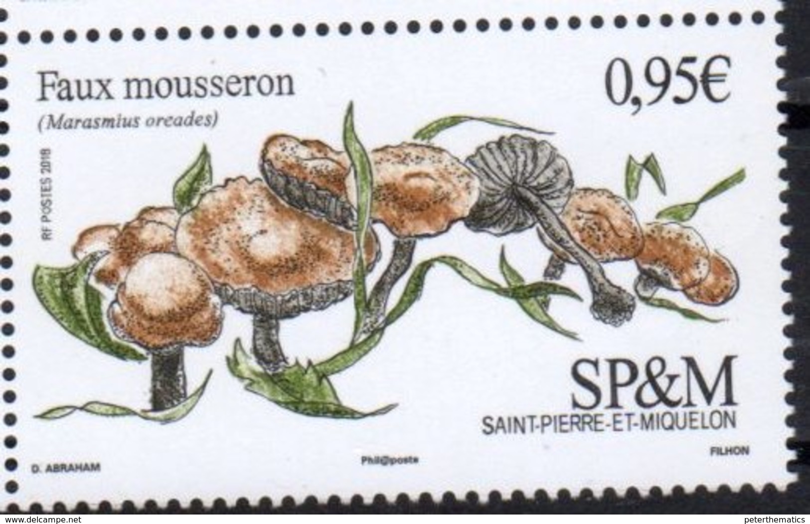 ST. PIERRE ET MIQUELON, SPM, 2018, MNH,PLANTS, MUSHROOMS, 1v - Mushrooms