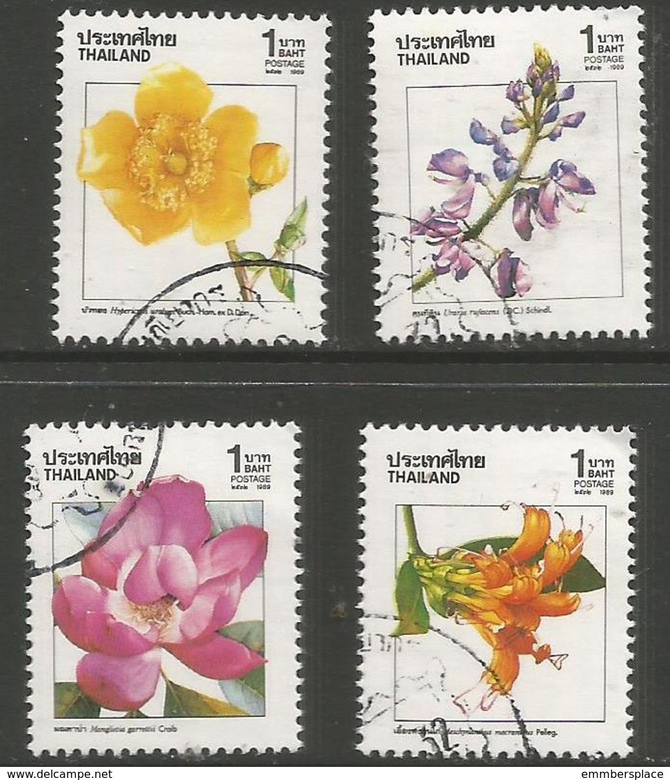 Thailand - 1989 Flowering Plants Used   Sc 1329-32 - Thailand