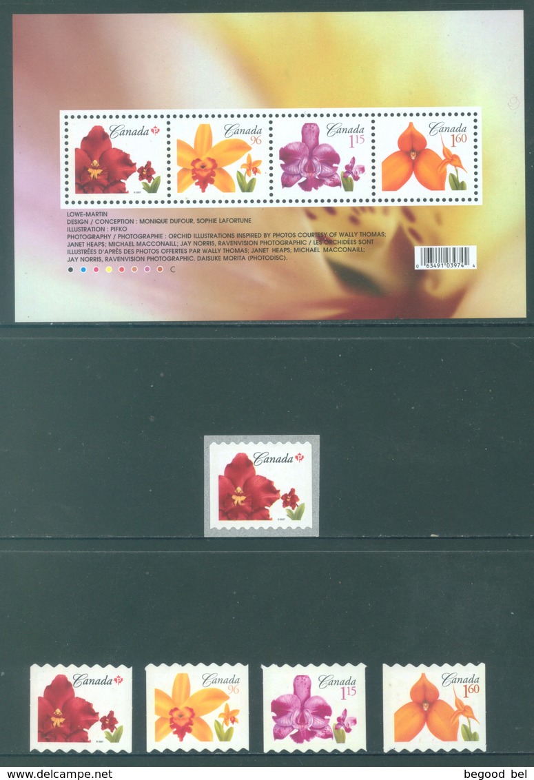 CANADA  - MNH/*** LUXE - 2007 - FLOWERS -  Lot 18509 - Neufs