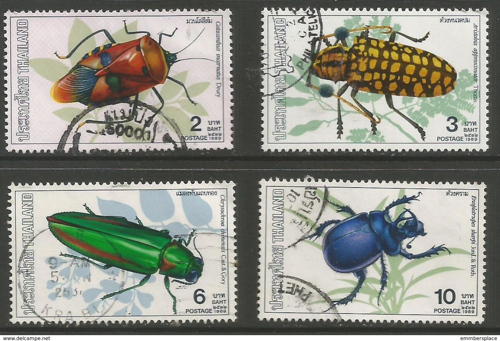 Thailand - 1989 Beetles Used   Sc 1333-6 - Thailand