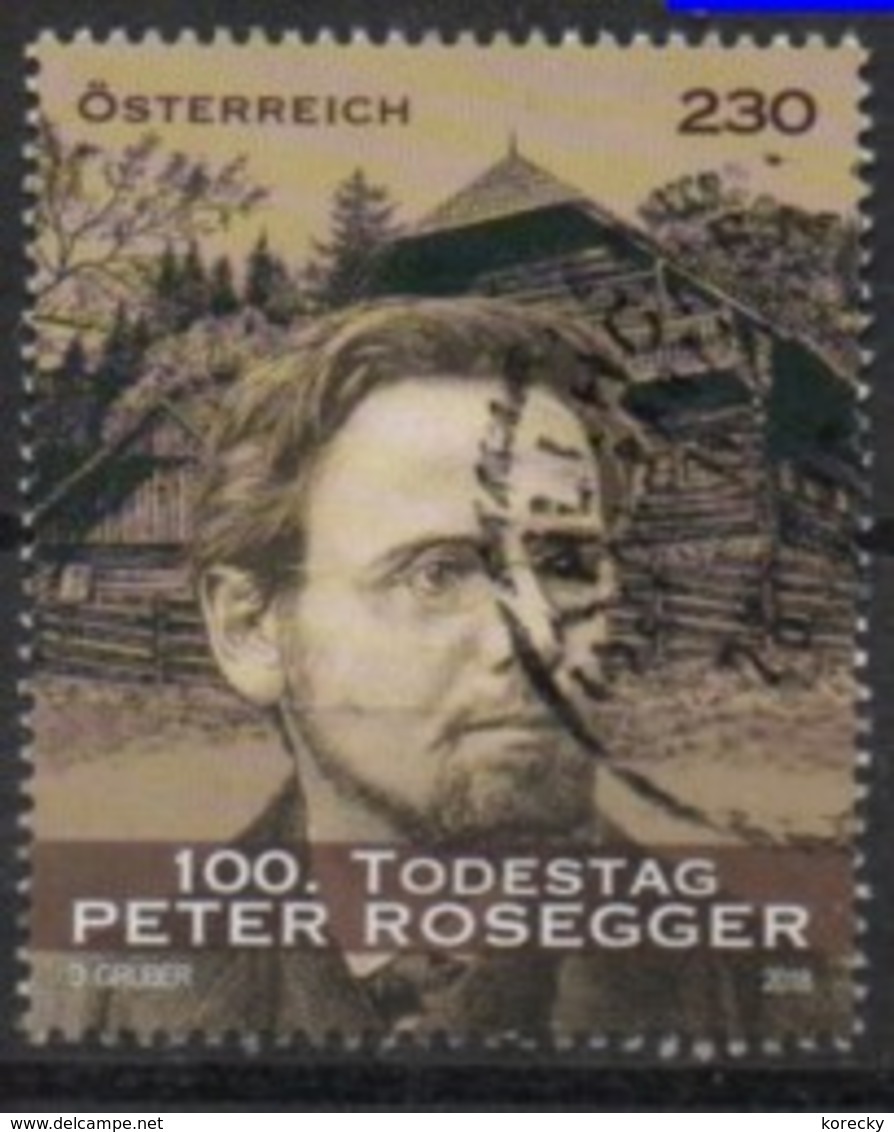 2018 - 3402 - ° - 100. Todestag Von Peter Rosegger - Oblitérés