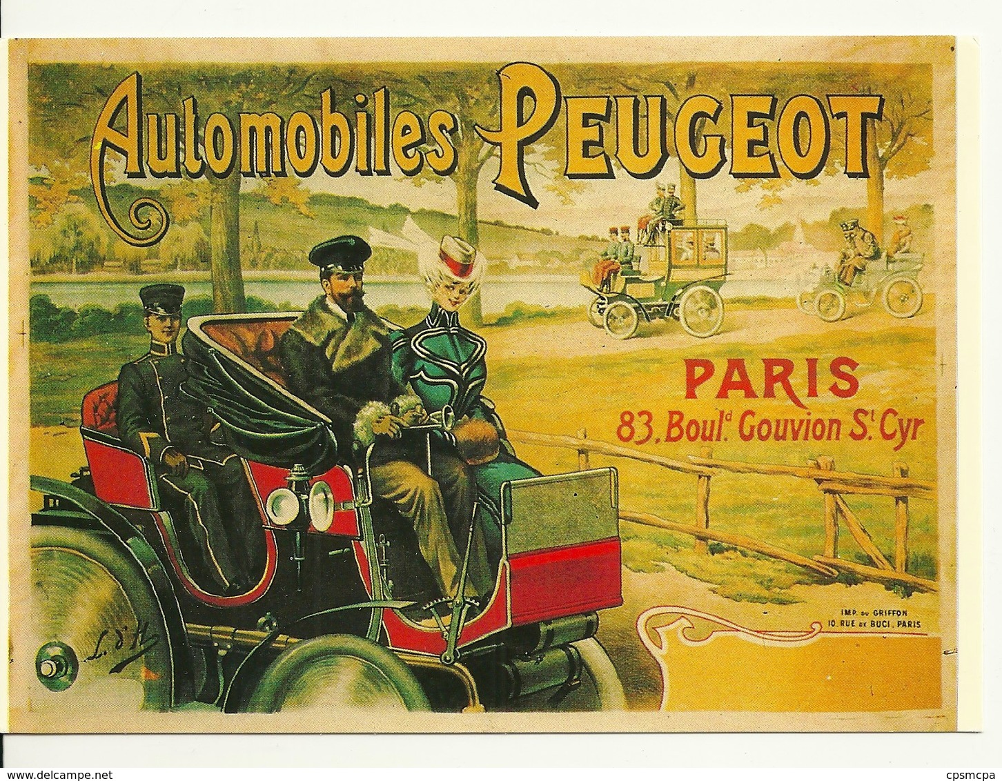 VIEILLE AFFICHE (CPM NUGERON) / AUTOMOBILES PEUGEOT - Autres & Non Classés