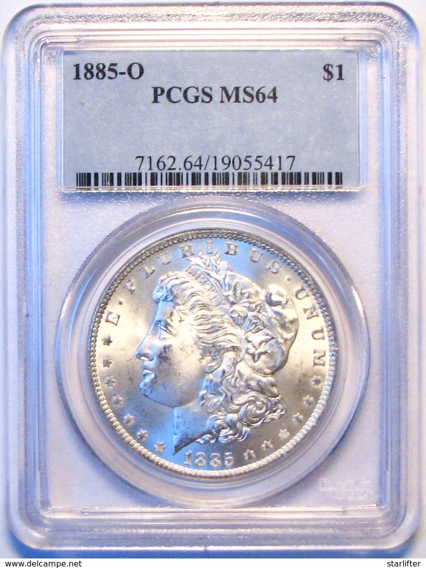 1885-O Morgan Silver Dollar. PCGS Certified MS64. M17. - 1878-1921: Morgan