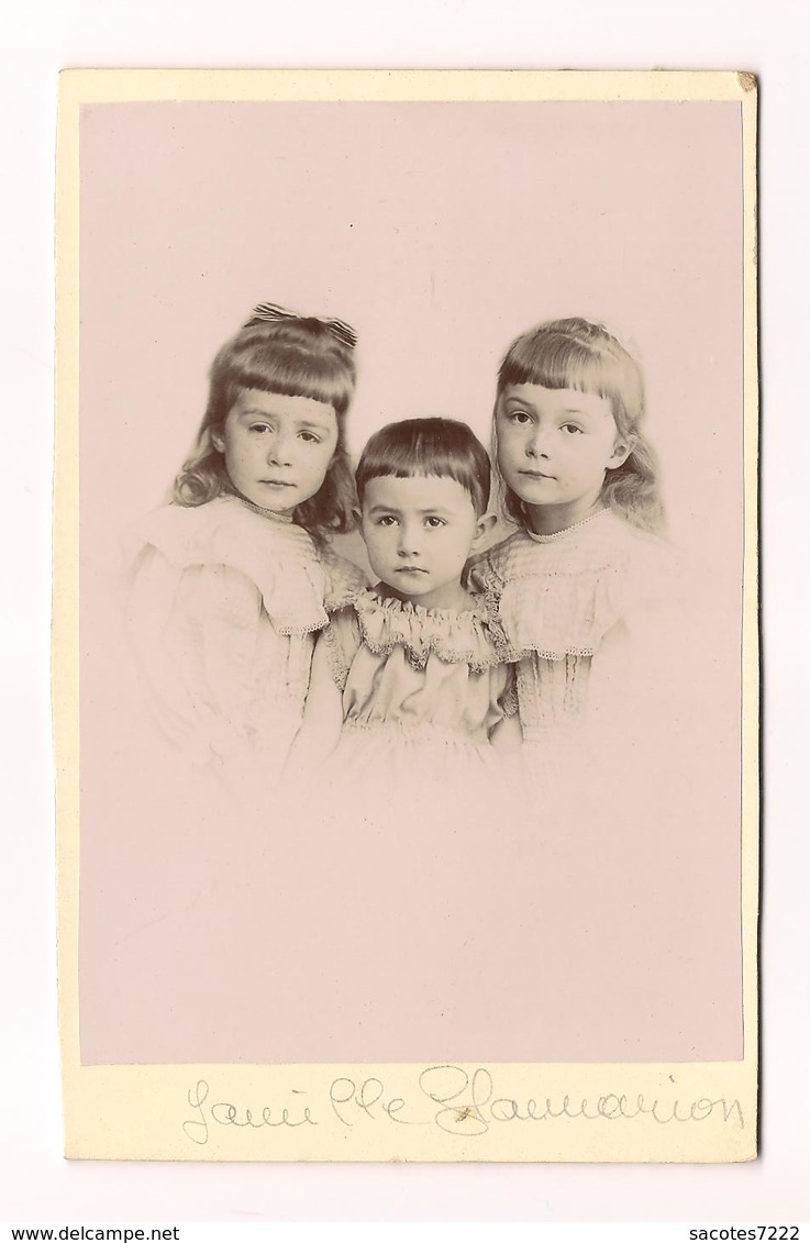 PHOTO FAMILLE FLAMMARION   Thérèse Gérard Elisabeth - Photo Corbie LANGRES - - Anciennes (Av. 1900)