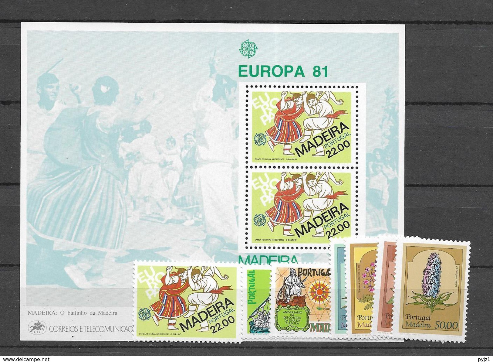 1981 MNH Madeira Year Complete, Postfris - Madeira