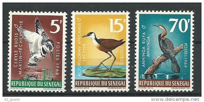 Senegal YT 309 à 311 " Oiseaux " 1968 Neuf** - Sénégal (1960-...)