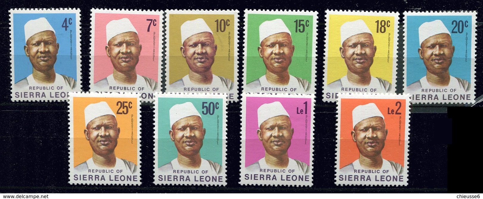 Sierra Leone **  N° 386 à 398  Manque 399  Portrait Du Président Siaka - Sierra Leone (1961-...)