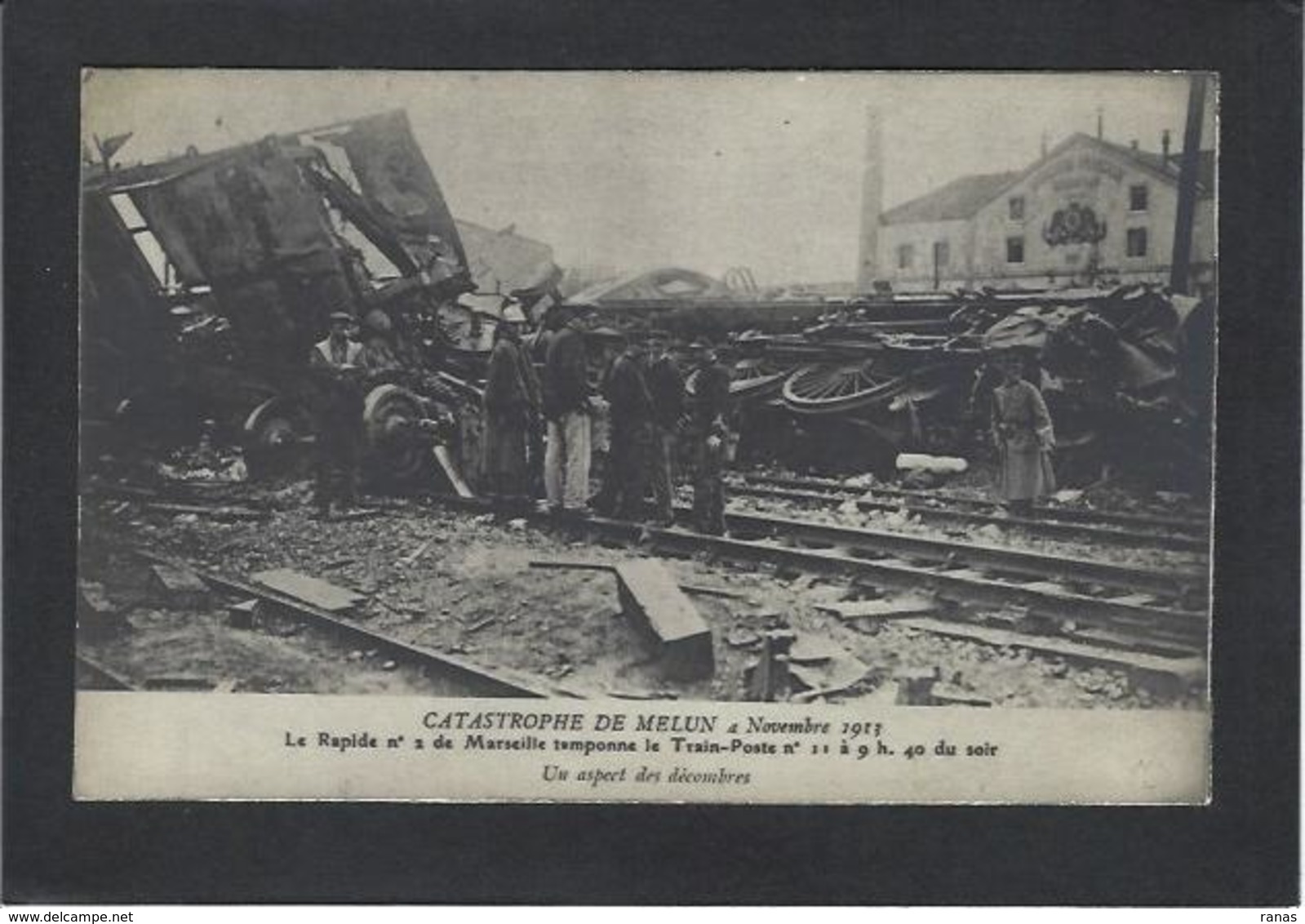 CPA Poste Facteur Courrier Déraillement Du Train Poste Marseille Melun Chemin De Fer Non Circulé - Poste & Facteurs