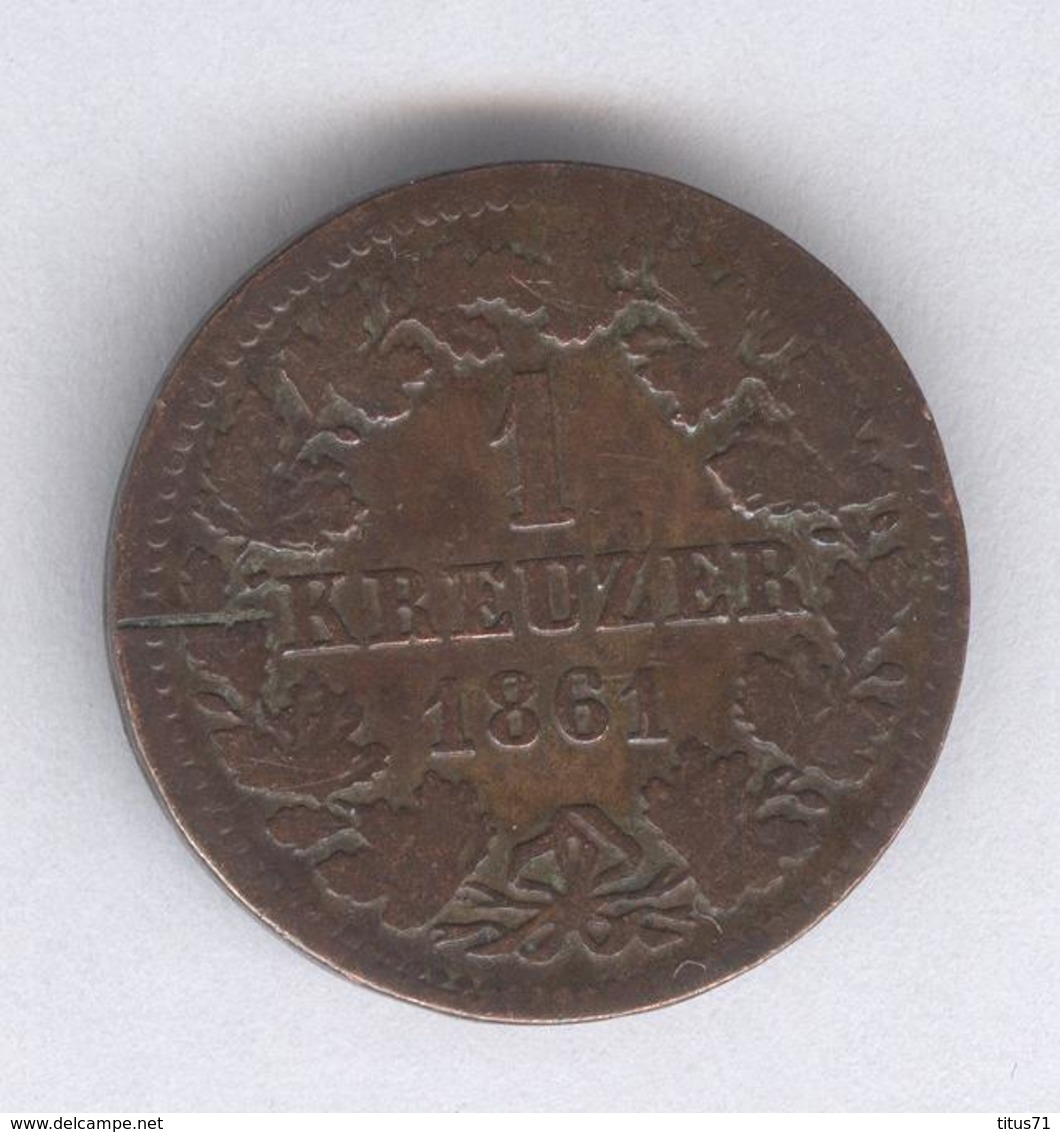 1 Kreuzer Allemagne Nassau 1861 - TTB+ - Piccole Monete & Altre Suddivisioni