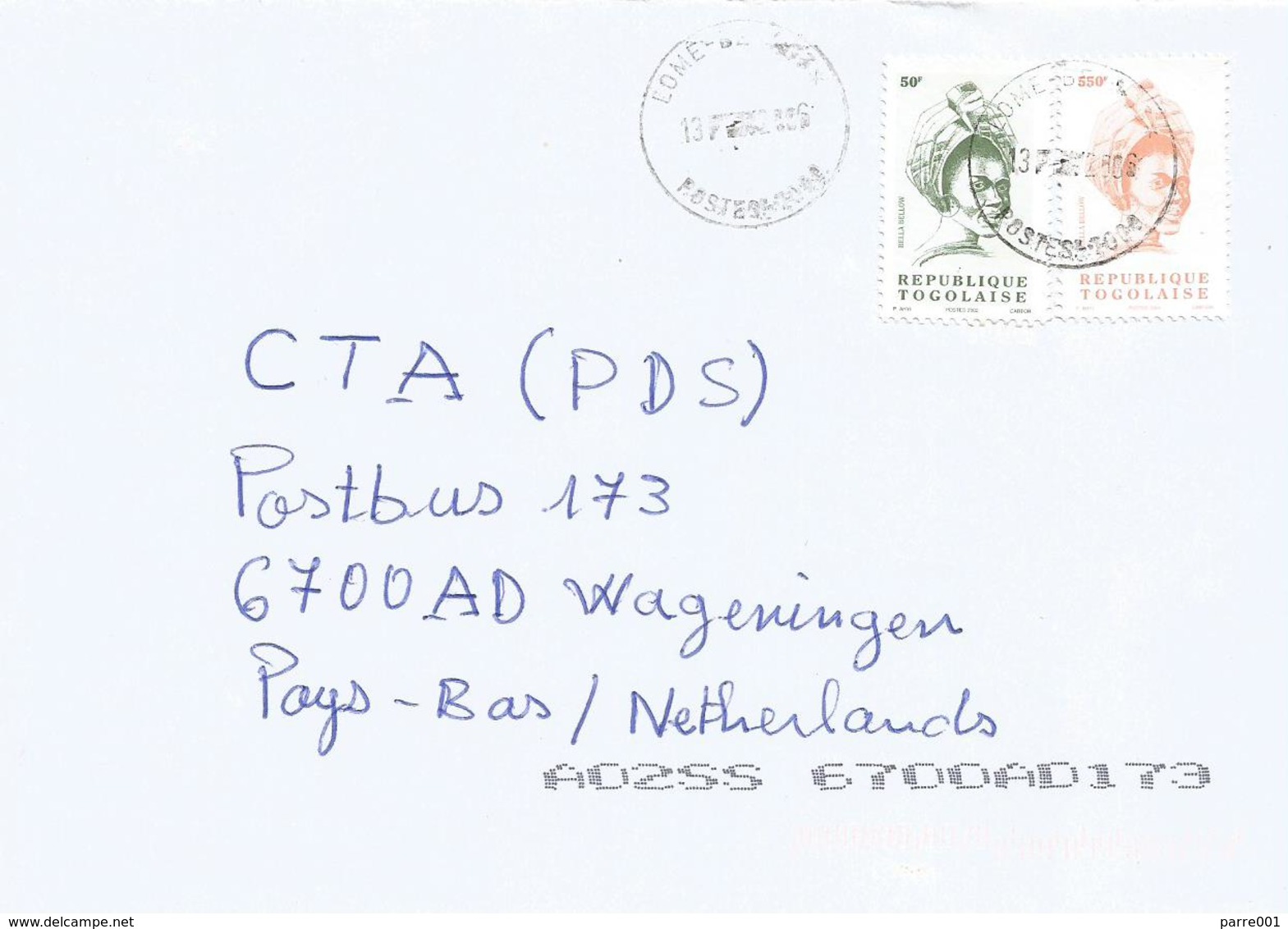 Togo 2006 Lome Be G3 Singer Bella Bellow 50f (2002) 550f (2004) Cover - Togo (1960-...)