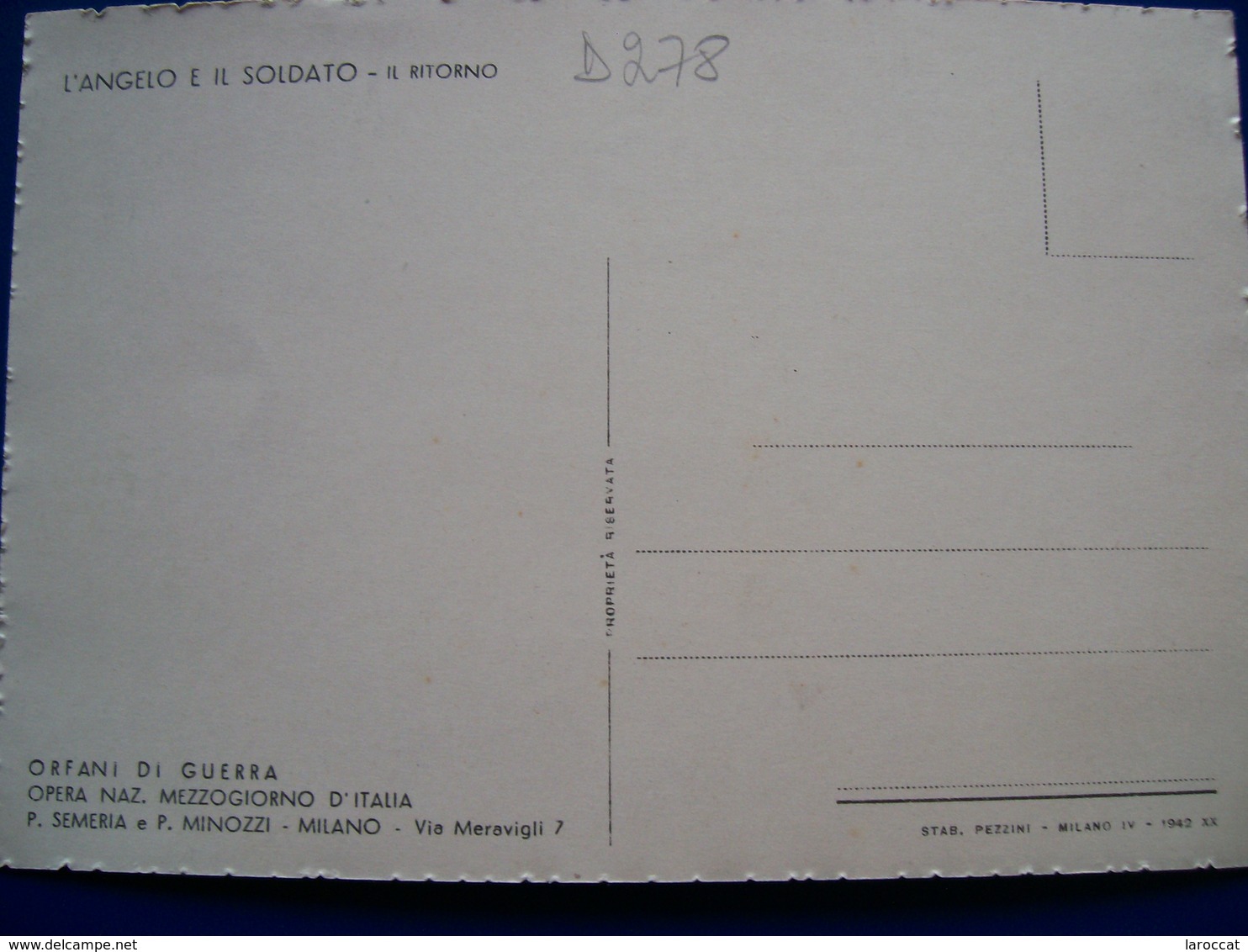 Religione - L'Angelo E Il Soldato - Il Ritorno - Illustratore M. Barberis - Firmata - Militare - Personen