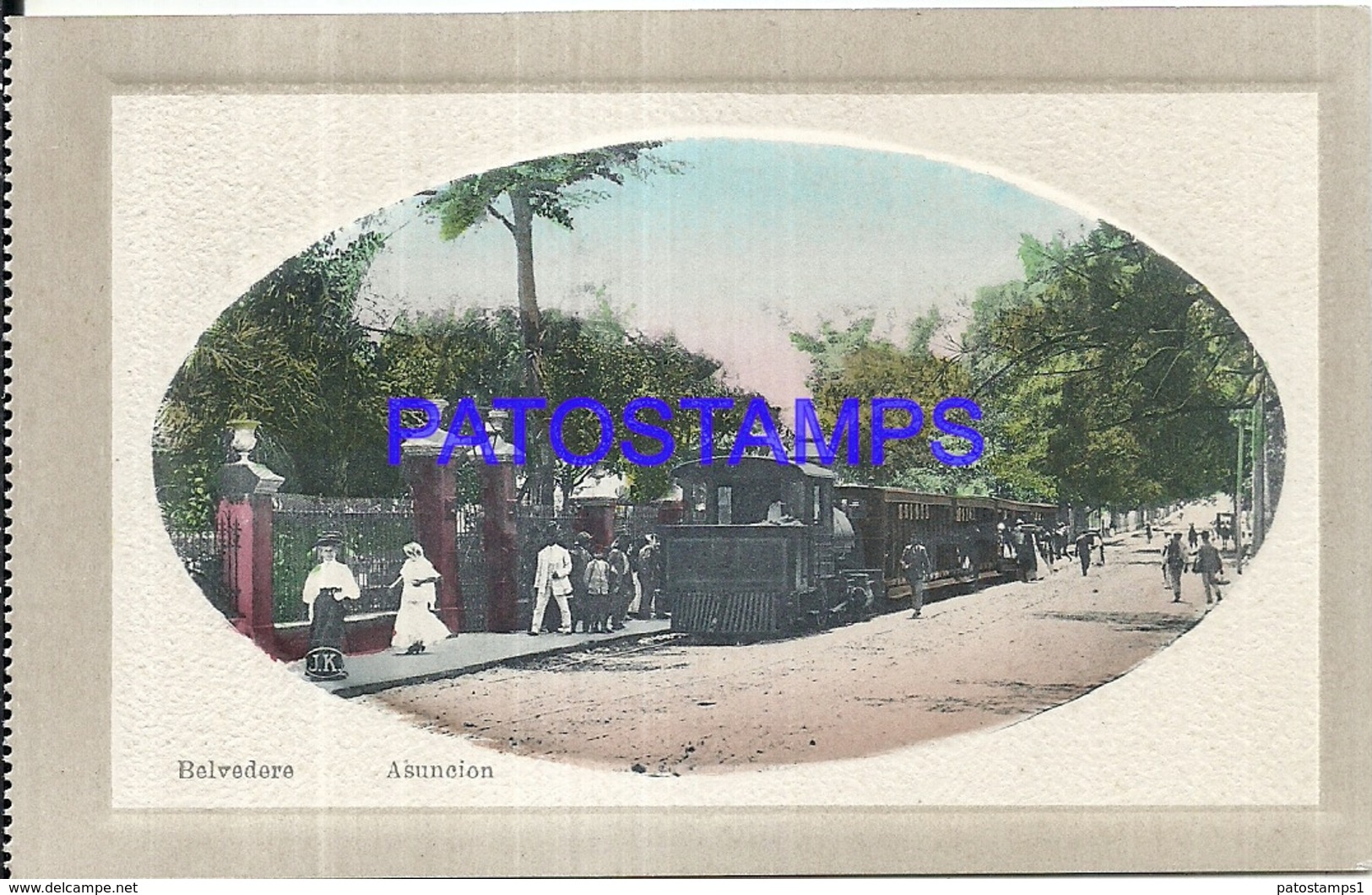 104650 PARAGUAY ASUNCION ESTACION DE TREN STATION TRAIN POSTAL POSTCARD - Paraguay