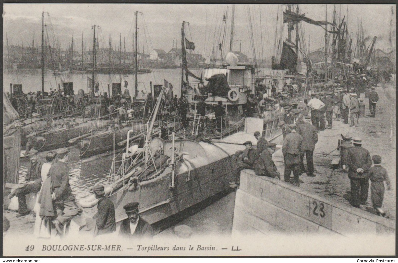 Torpilleurs Dans Le Bassin, Boulogne-sur-Mer, C.1910s - Lévy CPA LL19 - Boulogne Sur Mer