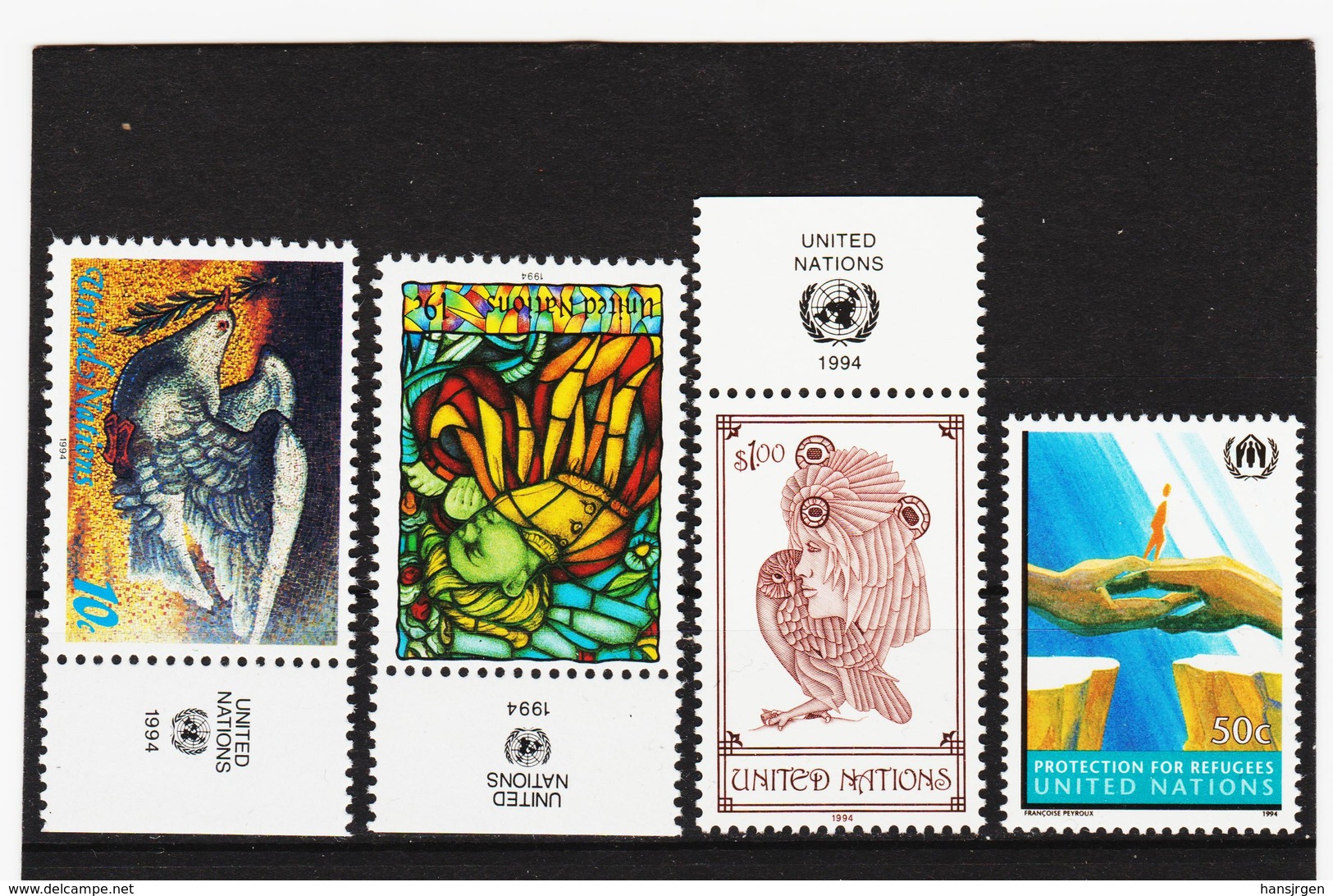 SRO55 VEREINTE NATIONEN UNO NEW YORK 1994 Michl 667/70 Satz ** Postfrisch - Nuovi