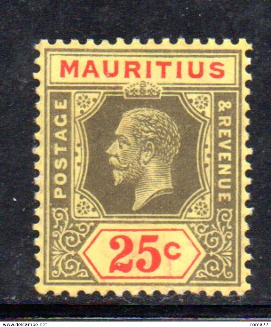 R1816 - MAURITIUS 1912, 25 Cents Yvert N. 148  ***  MNH - Mauritius (...-1967)