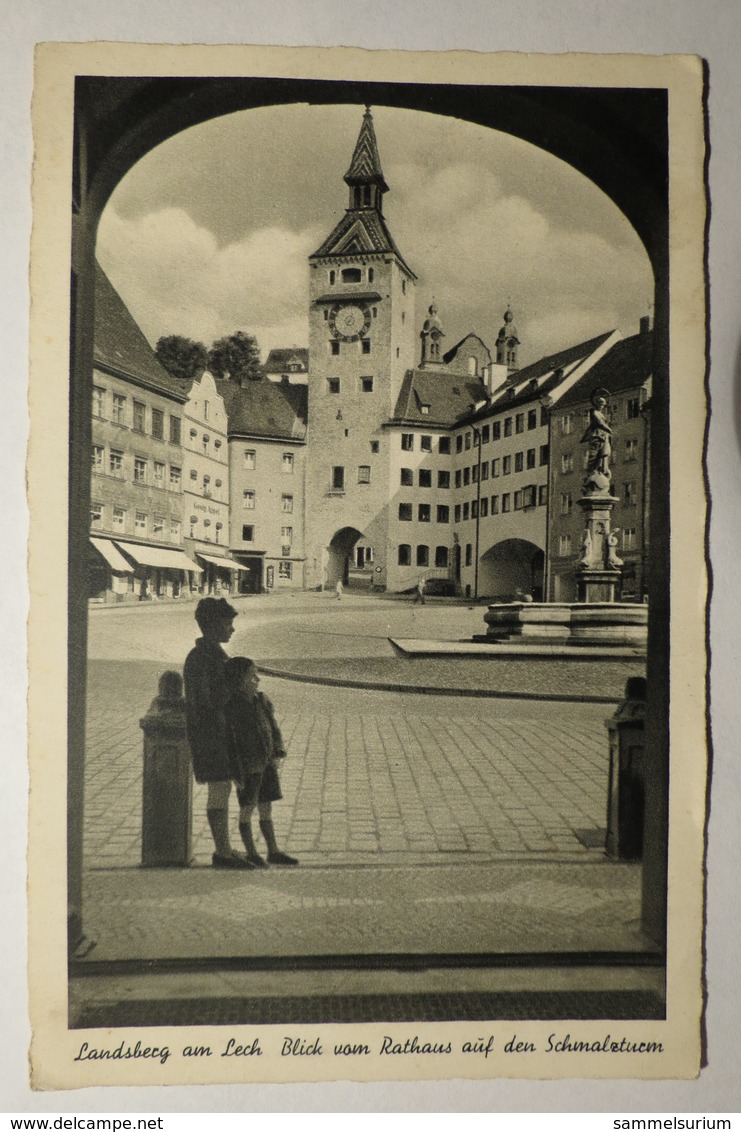 (10/7/29) AK "Landsberg Am Lech" Blick Vom Rathaus Auf Den Schmalzturm - Landsberg