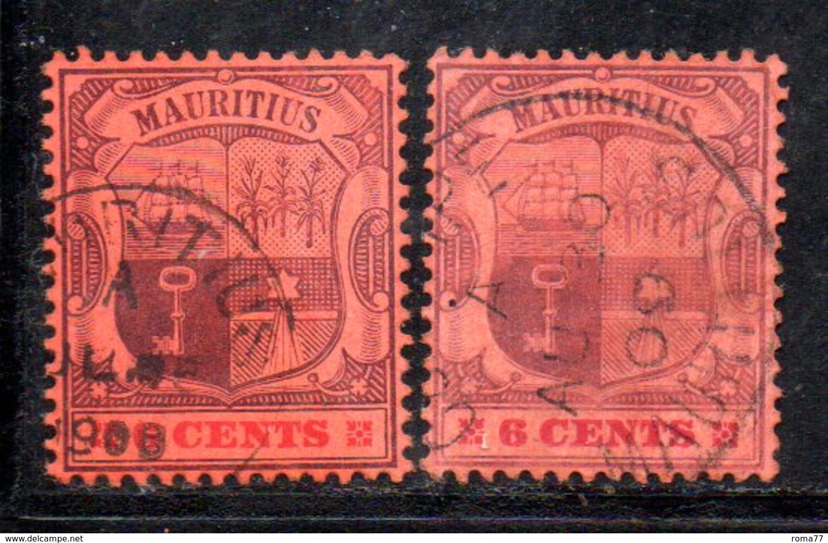 R1810 - MAURITIUS 1902, 6 Cents Yvert N. 116  Usato CA: Due Nuance - Mauritius (...-1967)