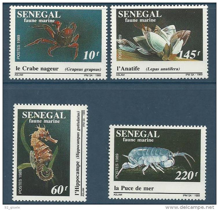 Senegal YT 826 à 829 " Faune Marine " 1989 Neuf** - Sénégal (1960-...)