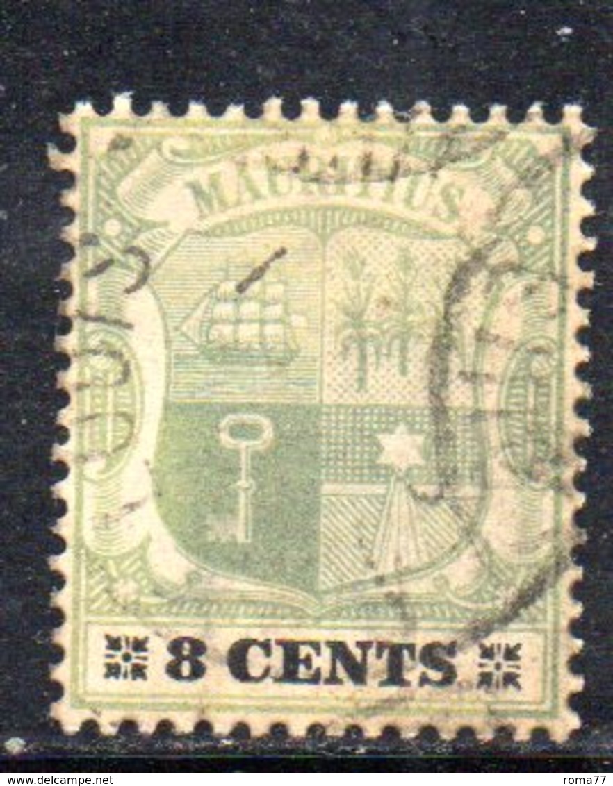 R1857 - MAURITIUS 1900, 8 Cents Yvert N. 102  Usato CA - Mauritius (...-1967)