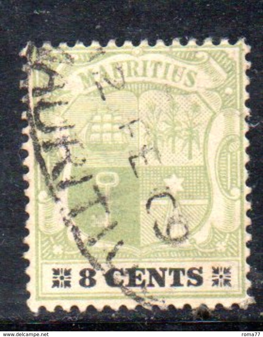 R1529 - MAURITIUS 1900, 8 Cents Yvert N. 102  Usato CA - Mauritius (...-1967)