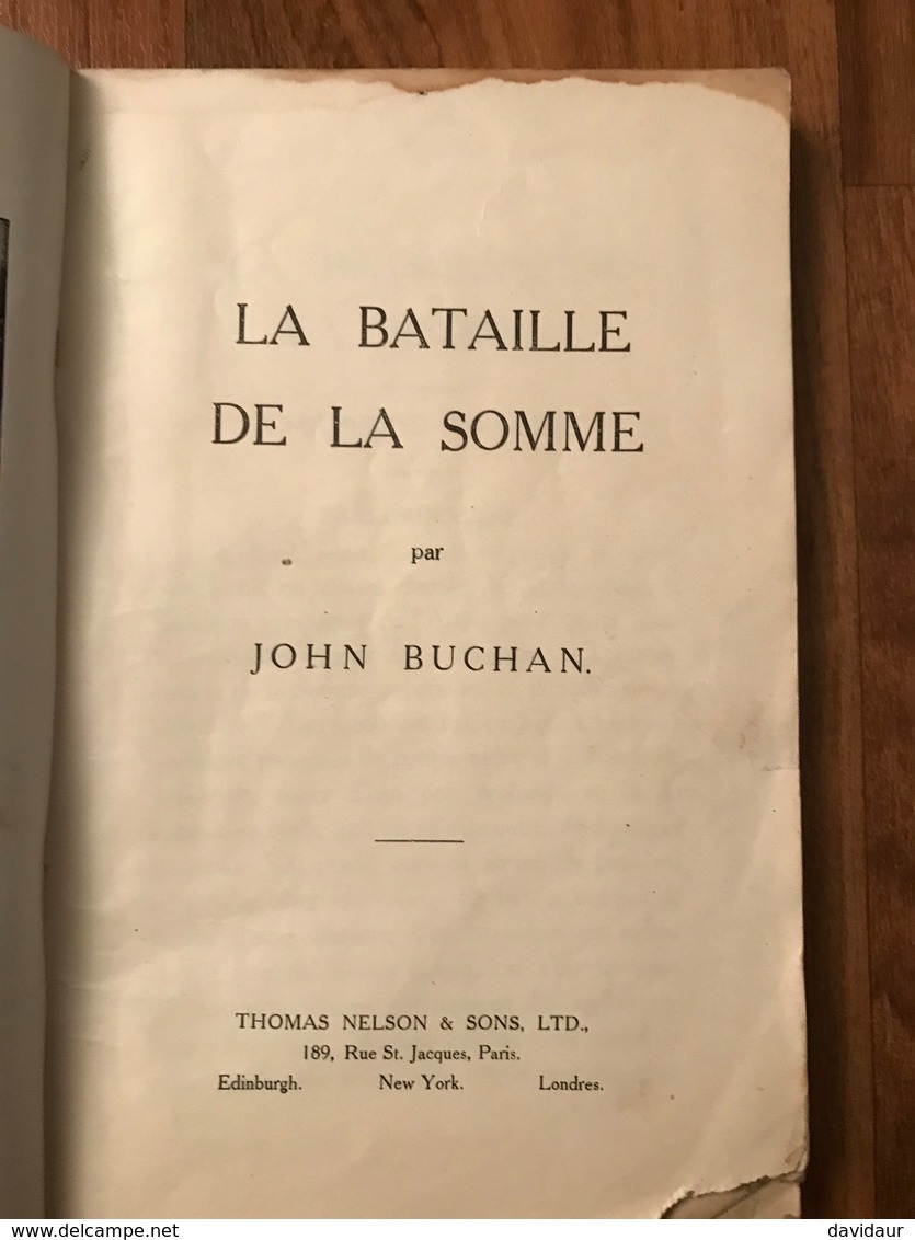 La Bataille De La Somme - John Buchan - Guerre 1914-18