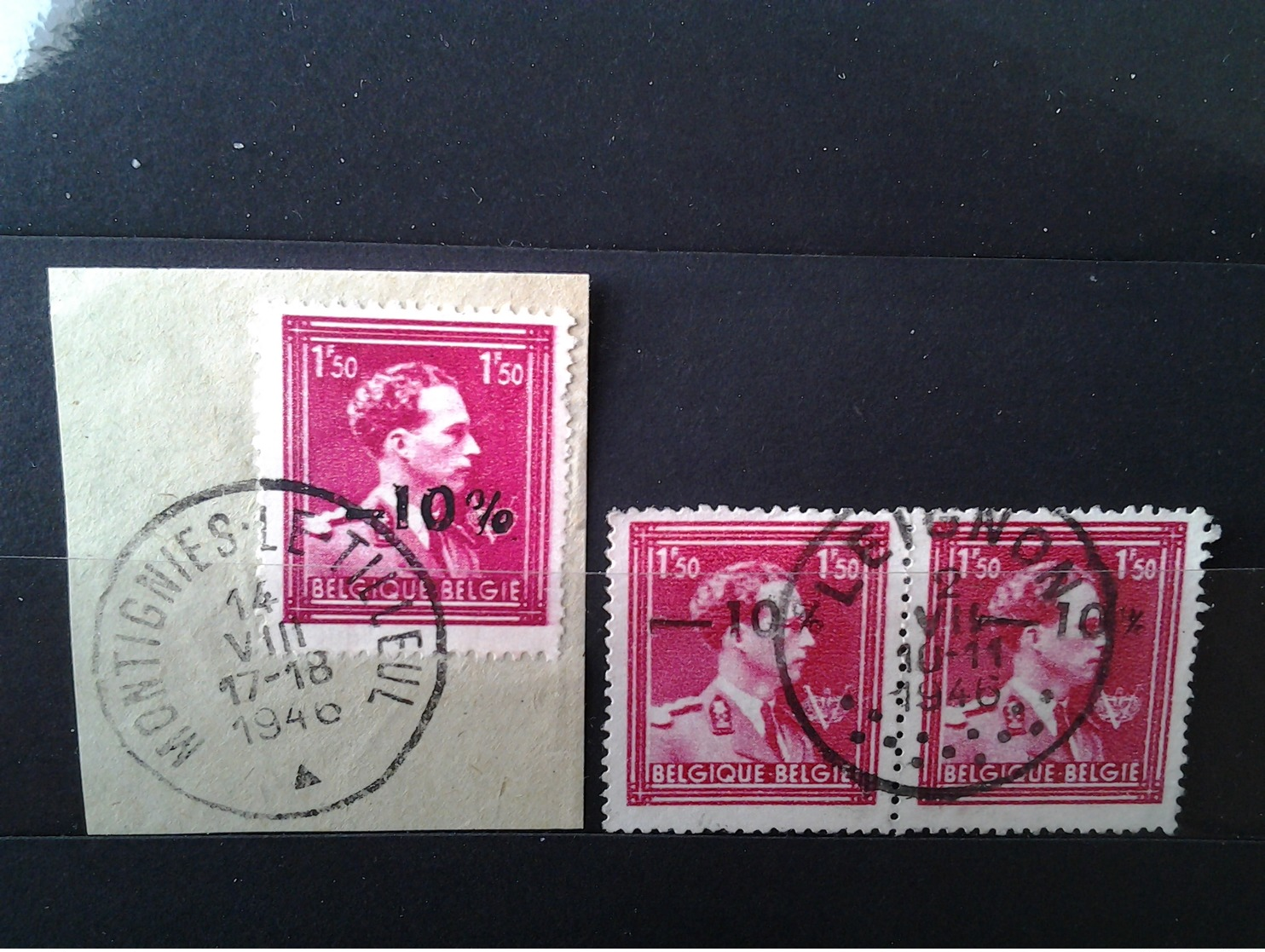 Lot de timbres -10% Van Acker