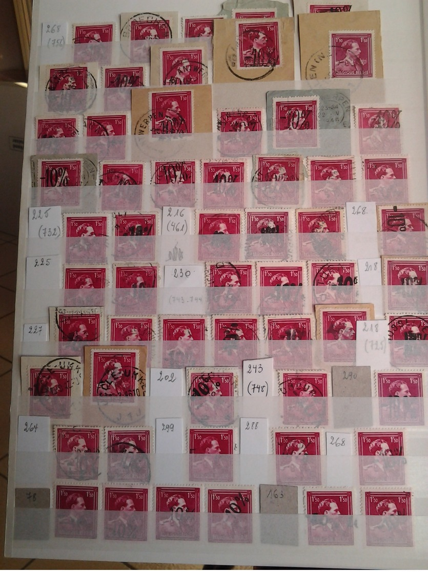 Lot de timbres -10% Van Acker