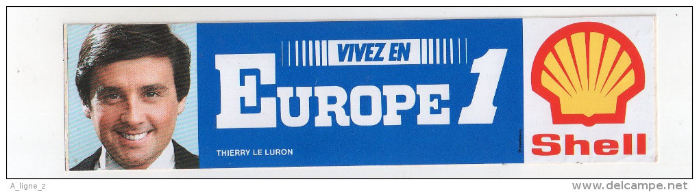 Ref AUTO 4 :   Autocollant Sticker Shell EUROPE 1 Thierry LE LURON - Autocollants