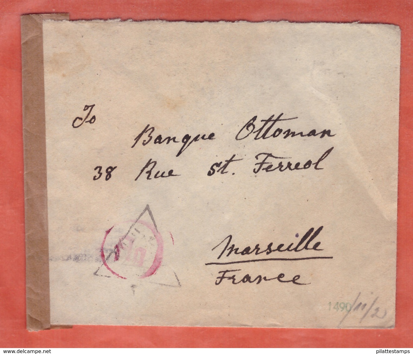 IRAQ LETTRE CENSUREE DE 1941 DE BAGDAD POUR MARSEILLE FRANCE - Iraq