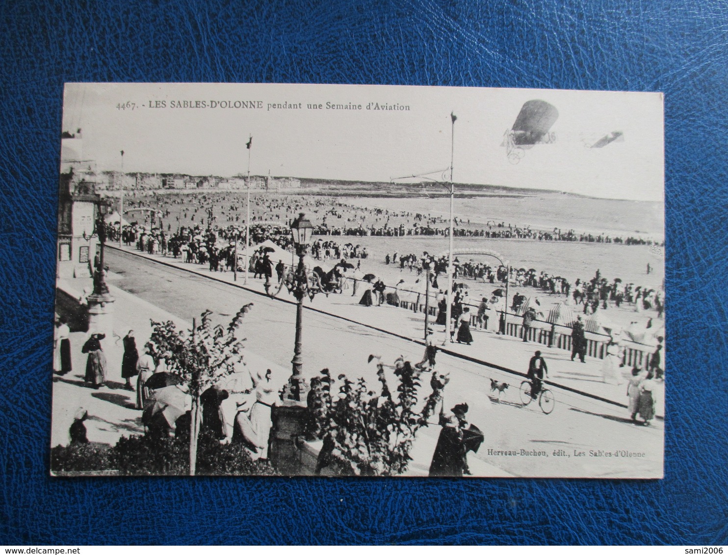 CPA 85 LES SABLES D'OLONNE PENDANT UNE SEMAINE D'AVAITION REMBLAI ANIMEE AEROPLANE CIEL - Sables D'Olonne