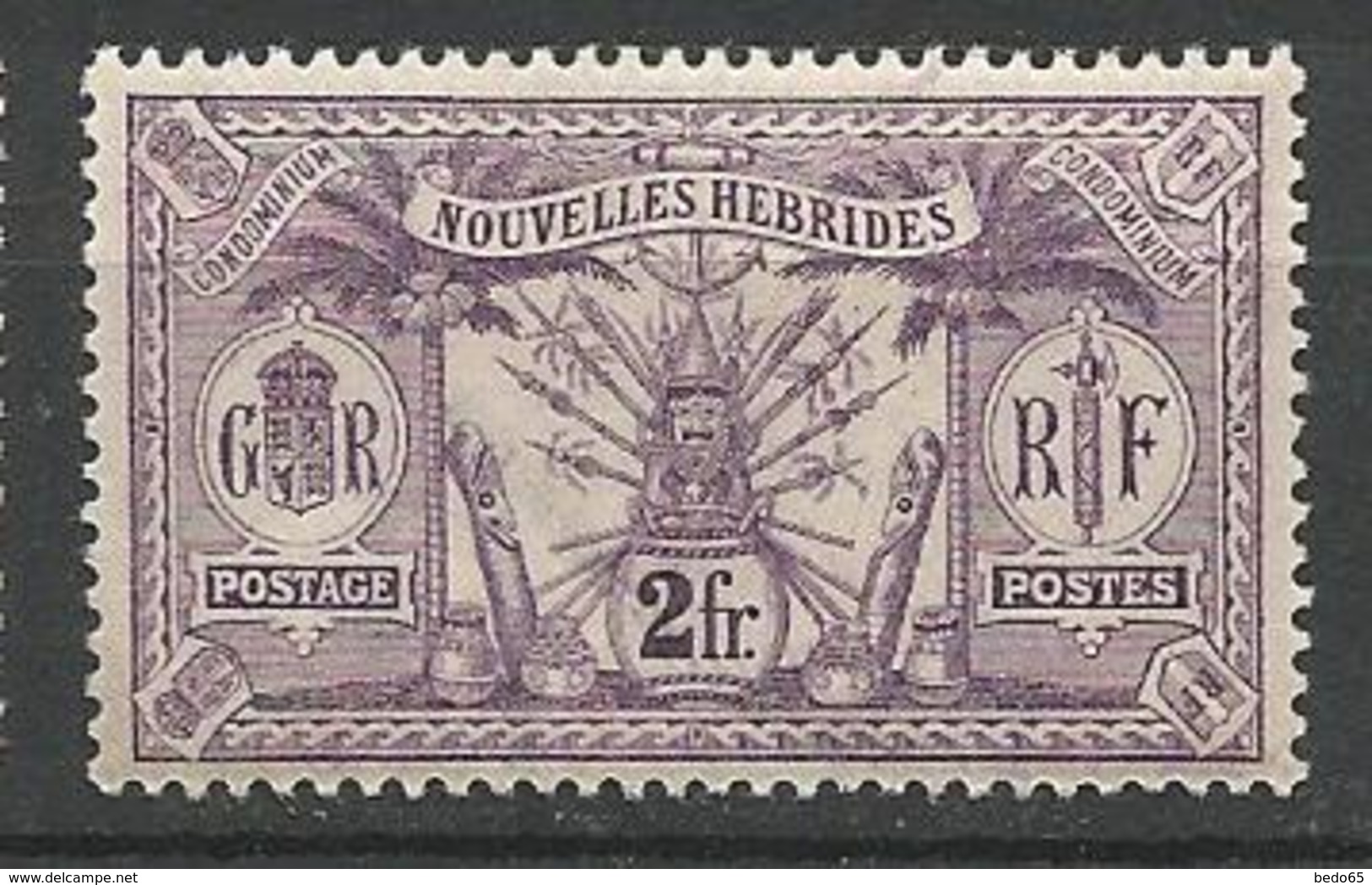 NOUVELLE HEBRIDE N° 47 NEUF* TRACE DE CHARNIERE TB / MH - Neufs