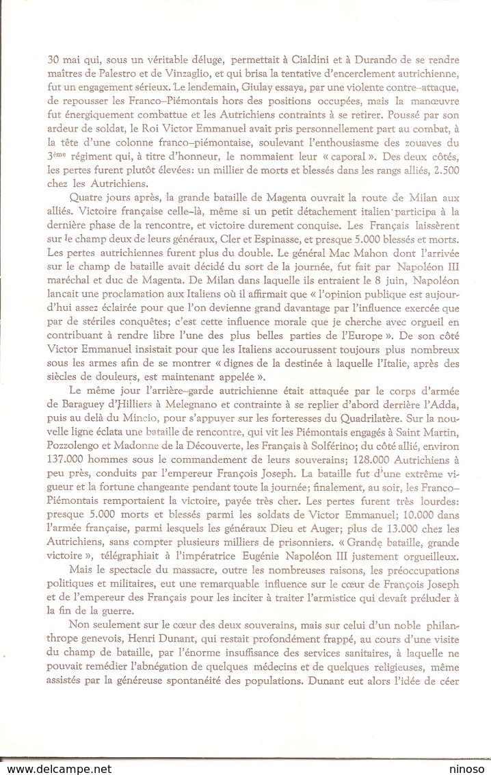 BOLLETTINO MINISTERIALE POSTALE BATTAGLIE DEL 1859 PER LA LIBERTA' E INDIPENDENZA - 1959   N. 60