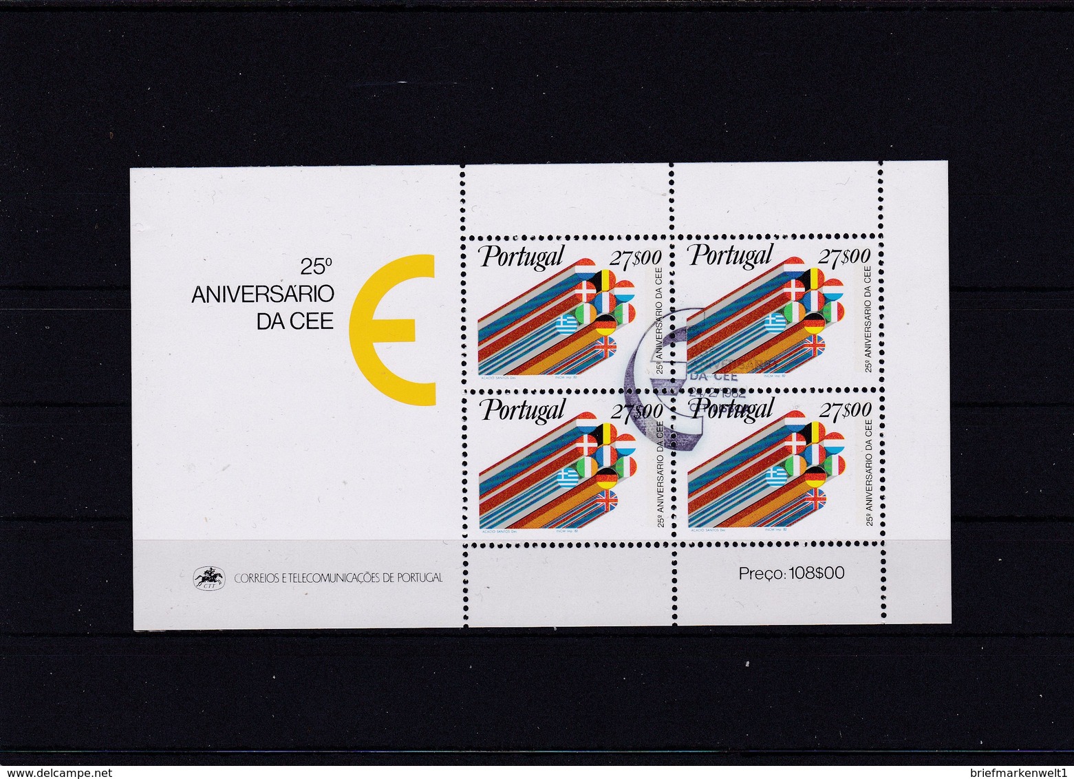 Europa Cept, Mitläufer, Portugal, Bl. 34, Gest. (K 3516) - 1981