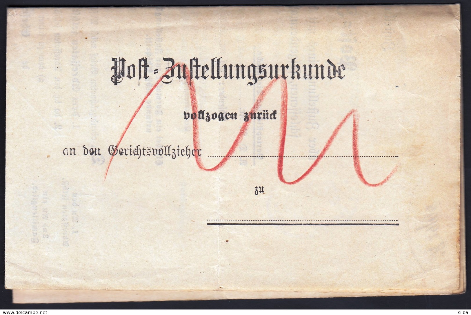 Germany Deutsches Reich Arnstadt 1896 / Post Bustellungsurkunde / Post Delivery Document - 1800 – 1899