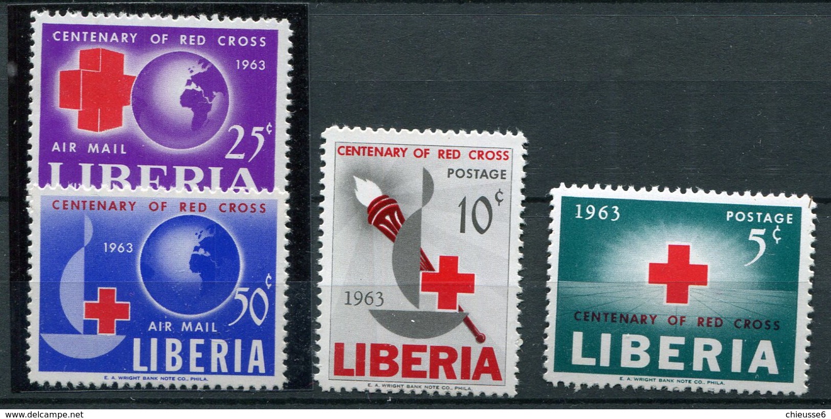 Libéria N° 142/143- 389/390 - Croix Rouge - Liberia