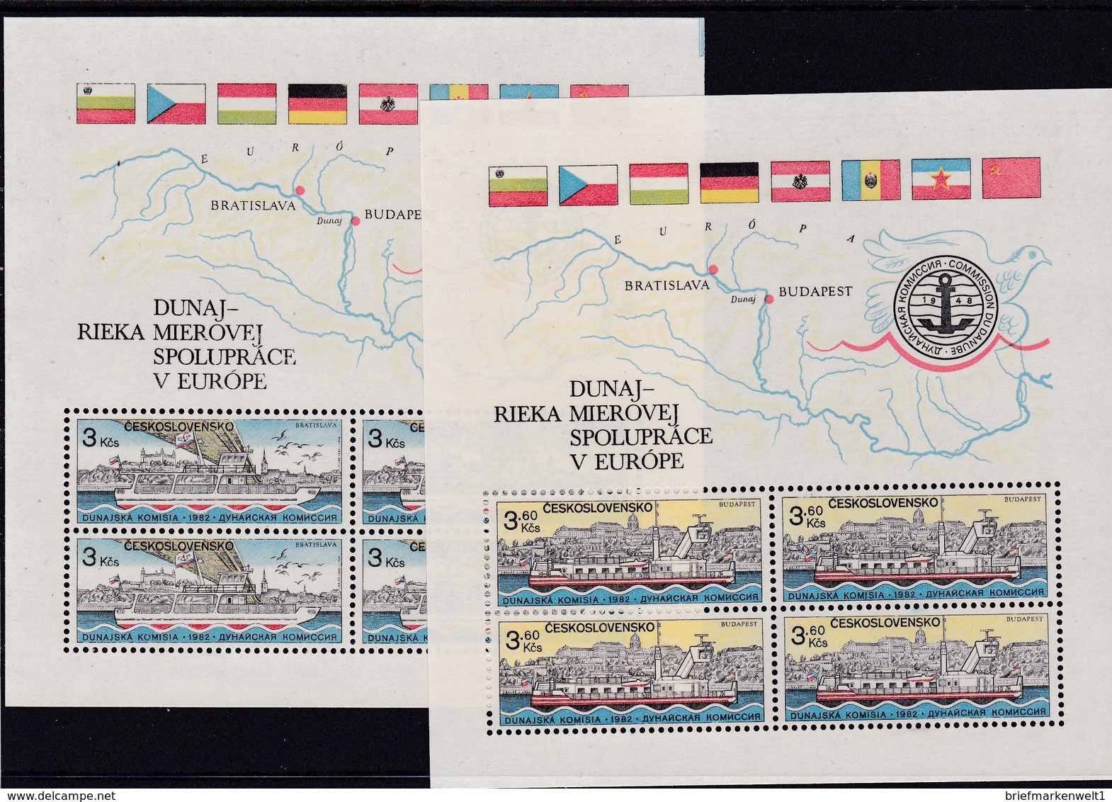 Europa Cept, Mitläufer, Tschechoslowakei, Bl. 51/52** (K 3518a) - 1981