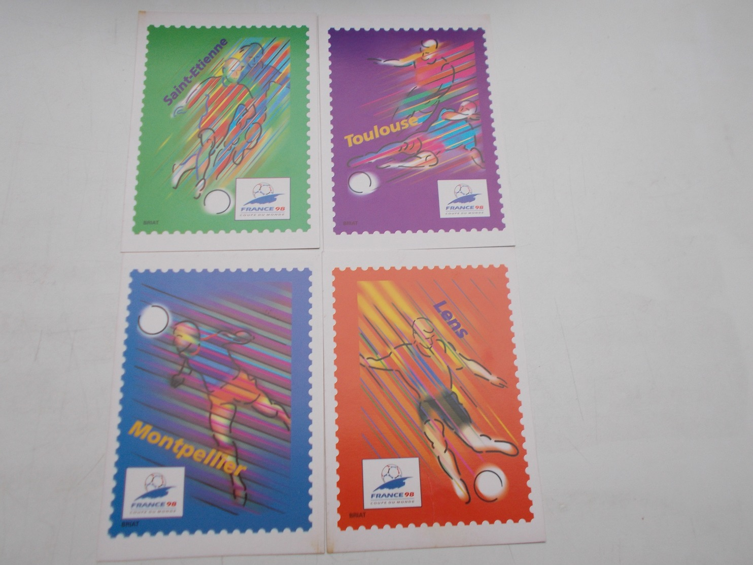 LOT DE 4 CARTES POSTALES NEUVES : FRANCE 98 - Cartes Postales Types Et TSC (avant 1995)