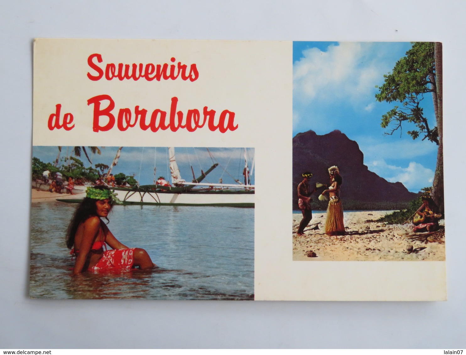 C.P.A. : Polynésie : Souvenirs De BORABORA, En 1968, Vahiné - Polynésie Française