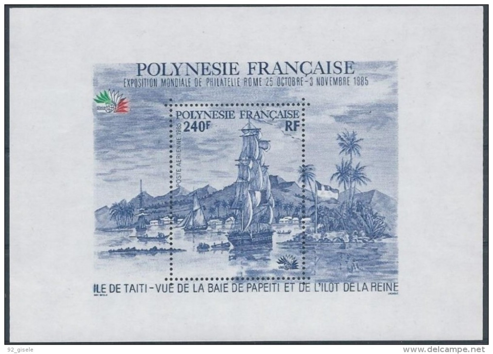 Polynésie Bloc Yt 11 " Italia'85 " 1985 Neuf** - Blocs-feuillets