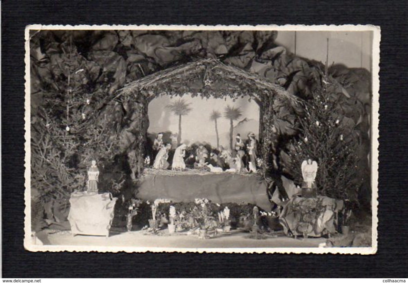 Noël / Joyeux Heureux Noël / Carte Photo D'une Crèche / Photographe "Germain Photo " Rue Ordener à Paris 18 éme - Sonstige & Ohne Zuordnung