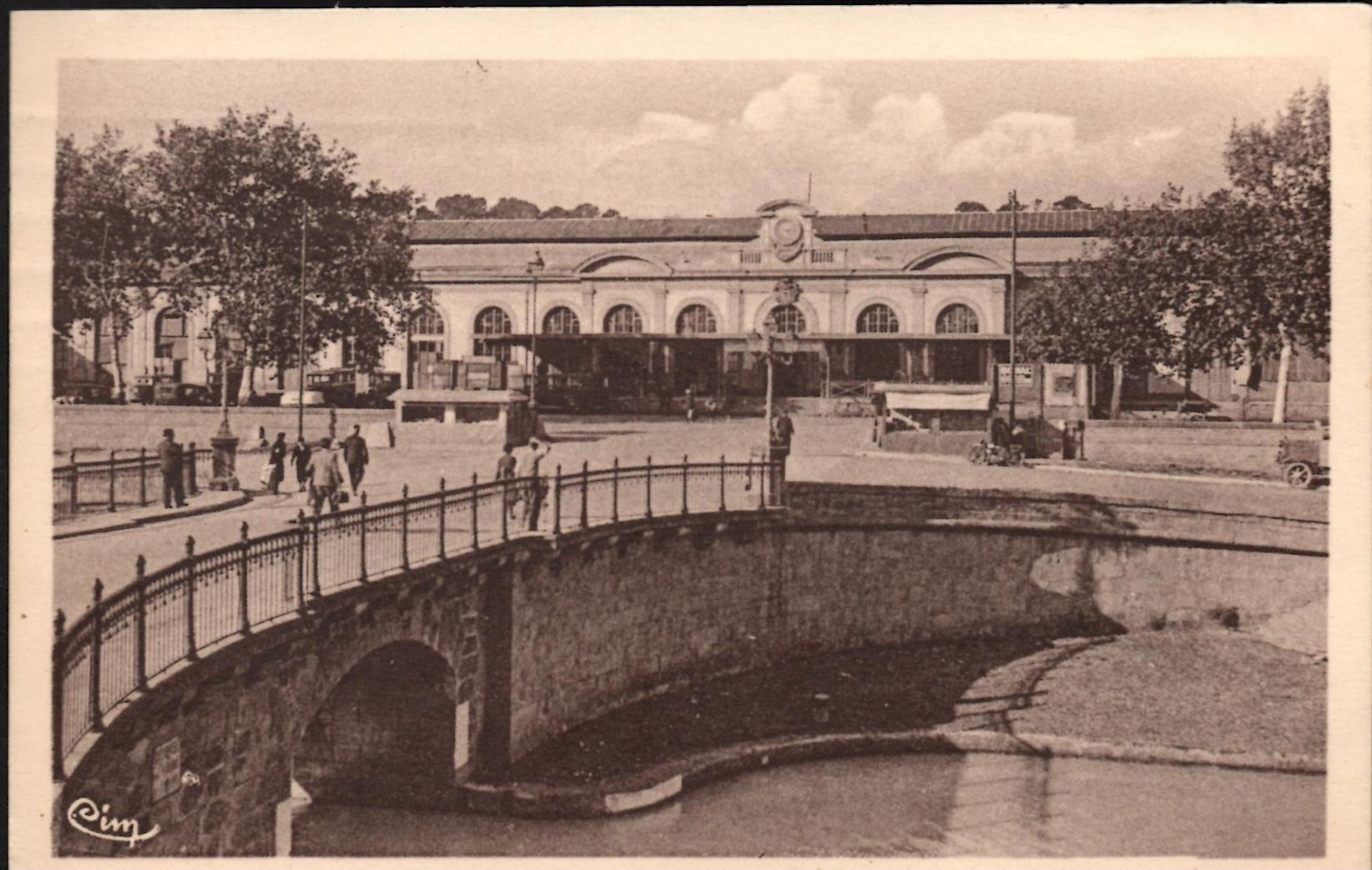 **CARCASSONNE** La Gare CPA Ecrite En Novembre 1936 Très Bon Etat - Carcassonne