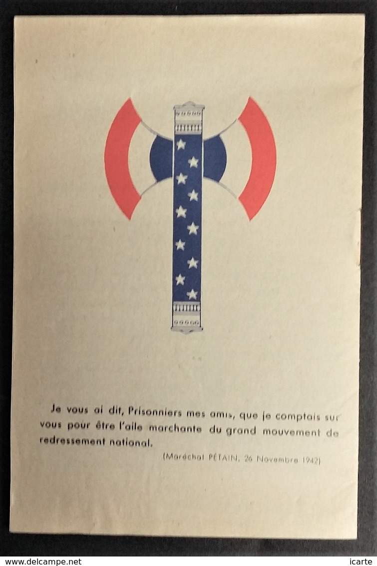 Livret Du Prisonnier Légion Française Des Combattants Francisque Prisonnier De Guerre De Saint-Fort-sur-Gironde - 1939-45