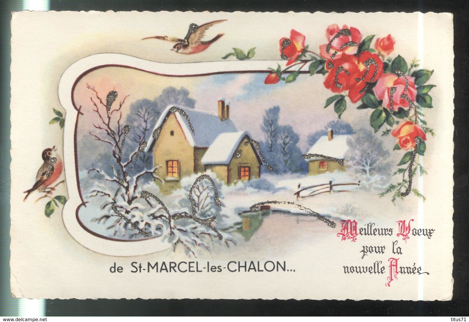 CPA Saint Marcel Les Chalon - Meilleurs Voeux Pour La Nouvelle Année - Autres & Non Classés